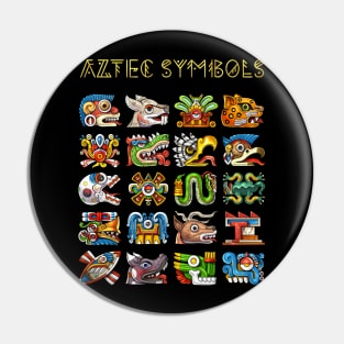 Aztec Symbols Pin