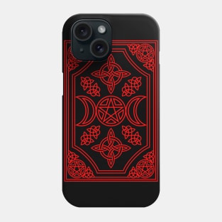 Triple Moon Goddess Tapestry in Red Phone Case