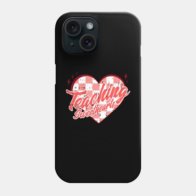 Valentines Day Teacher Teaching Sweethearts Retro Phone Case by Daysy1