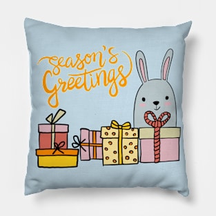 Christmas Rabbit! Season’s Greetings1 Pillow