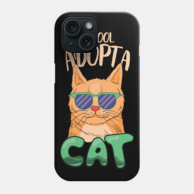 Cat Rescue & Adoption Cartoo n Phone Case by USProudness