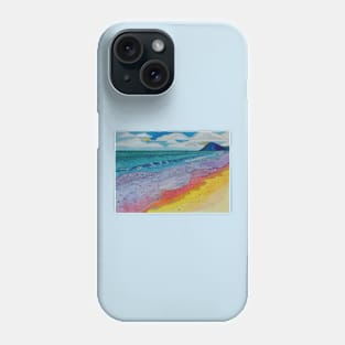 Rainbow beach painting Phone Case