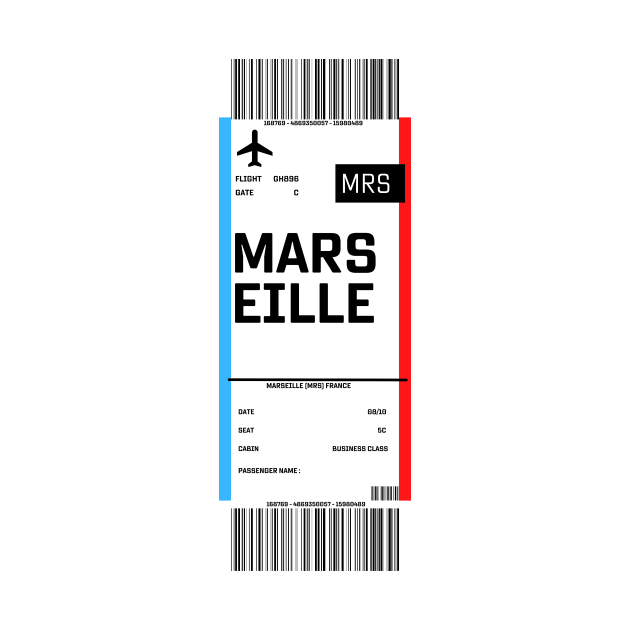 Boarding pass for Marseille by ghjura