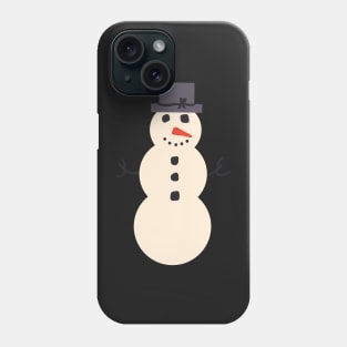 Cozy Vintage Snowman Holly Pattern Retro Christmas Aesthetic Holiday Decor Red Background Phone Case