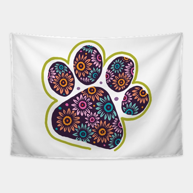 Paw stamp Tapestry by Choulous79