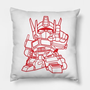 Optimus Prime Chibi - Red Pillow