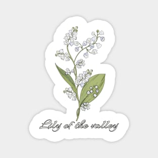 Spring flower Lily of the valley-Spring flowers May lily Magnet