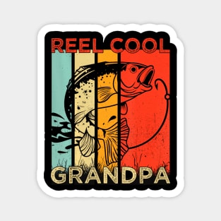 Reel Cool Grandpa Father's Day Grandfather Fishing Magnet