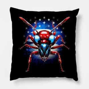 Patriotic Ant Pillow