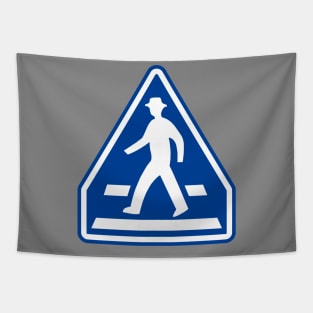 Japanese Pedestrian Crossing Sign Tapestry