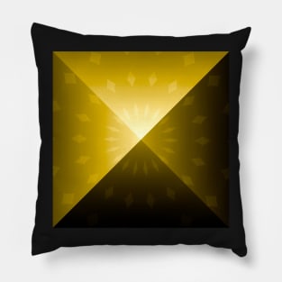 Sacred Geometry 3D Gold Pyramids Pillow