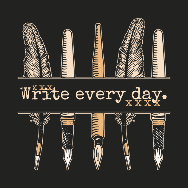 Write Every Day // Vintage Writer Inspiration by SLAG_Creative