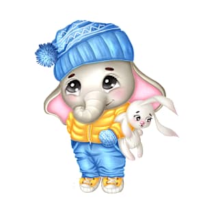 Cute Elephant holding a Toy T-Shirt
