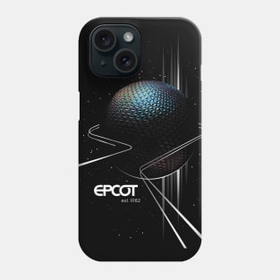 EPCOT Spaceship Earth Shirt Design - Front Design for Dark Shirts Phone Case