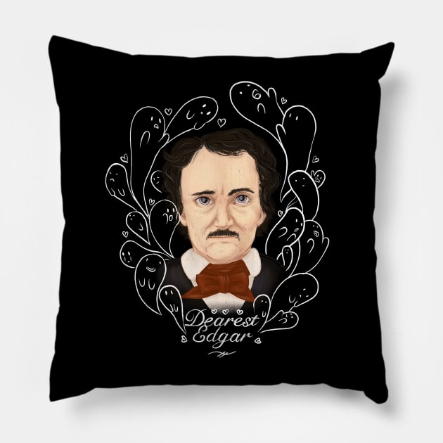 Dearest Edgar Pillow by SarahWrightArt