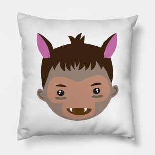 Wolf Face Halloween gift cute design Pillow