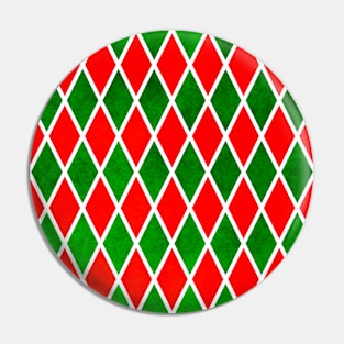 Red and Green Christmas Pattern Pin