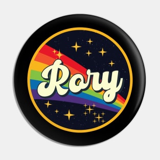 Rory // Rainbow In Space Vintage Style Pin