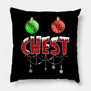 Chest Nuts Christmas Funny Matching Couple Chestnuts Pillow