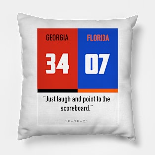 Georgia vs Florida 2021 Football Score Pillow