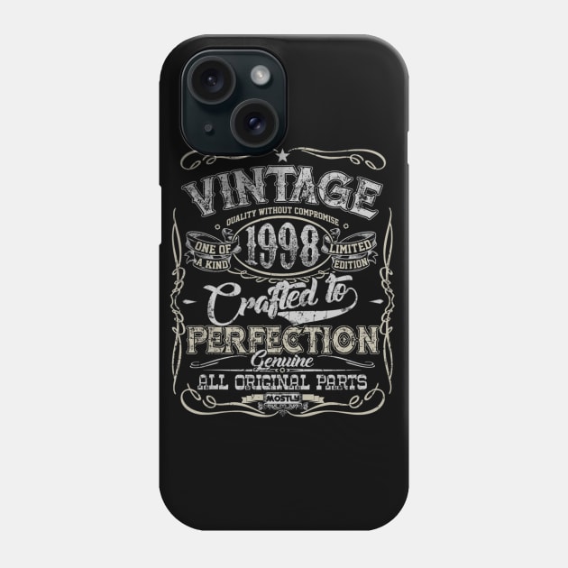 Classic 22nd birthday gift for men women Vintage 1998 Phone Case by teudasfemales