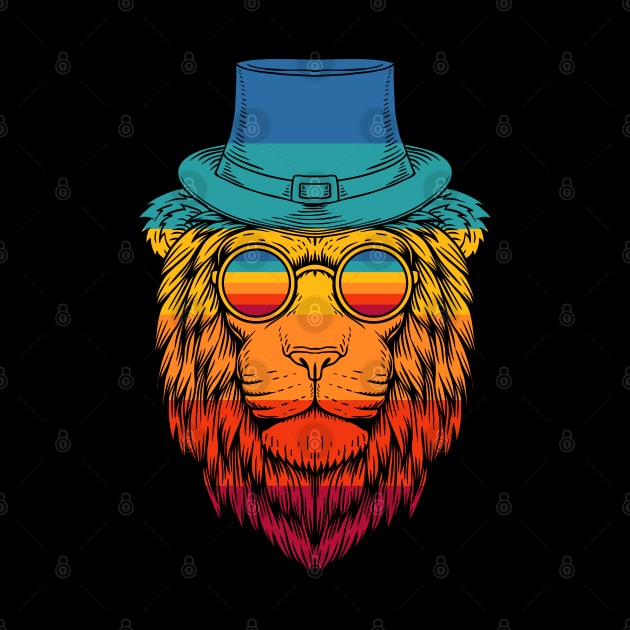 Vintage Gentleman Lion by Dojaja