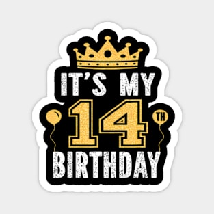 Its My 14Th Birthday 14 Years Old Boys And Girls Magnet