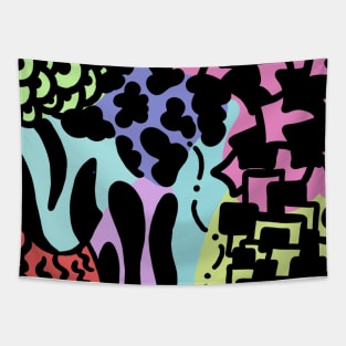 pastel and black patterns Tapestry