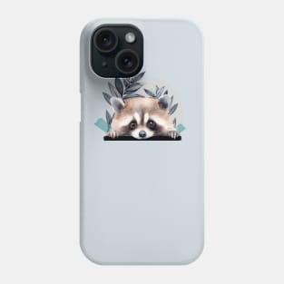 Cute woodland Baby Animal Raccoon . Phone Case