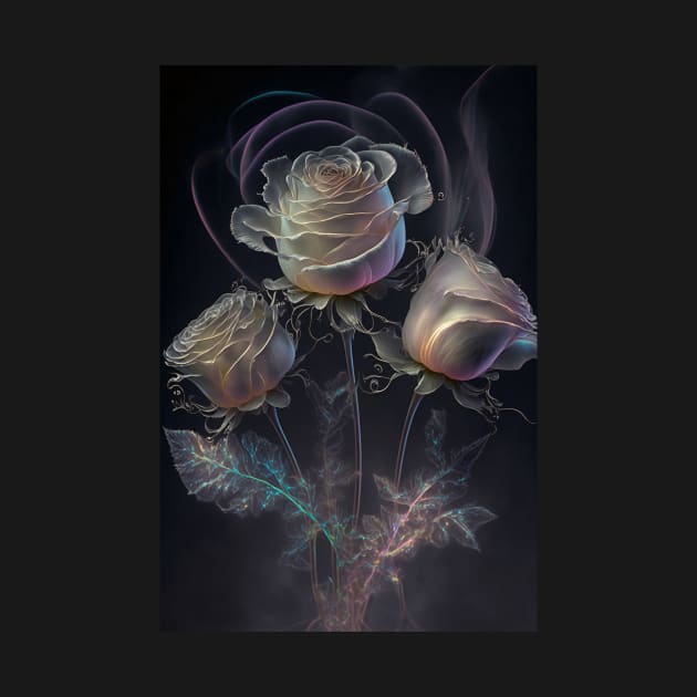 Iridescent pastel roses 4 by redwitchart