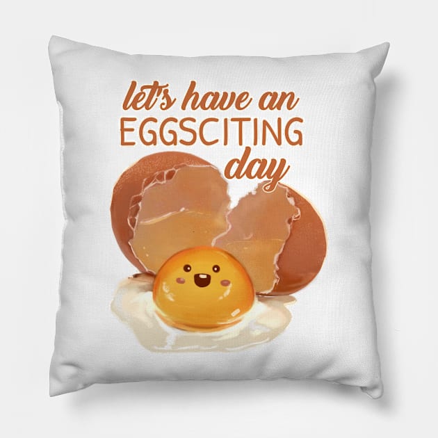Cute Eggsy to Start A Day Pillow by Mamory-food