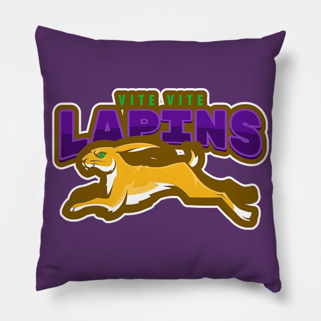 Vite Vite Lapins Mardi Gras Edition Pillow by CSLShop