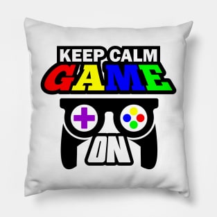 Keep Calm Game On Pillow