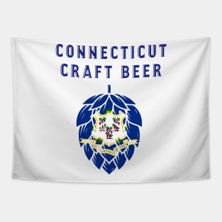 Connecticut State Flag United States of Craft Beer Tapestry