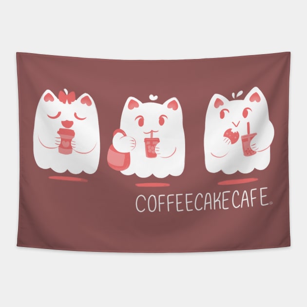 coffee cat cafe Tapestry by coffeecakecafe