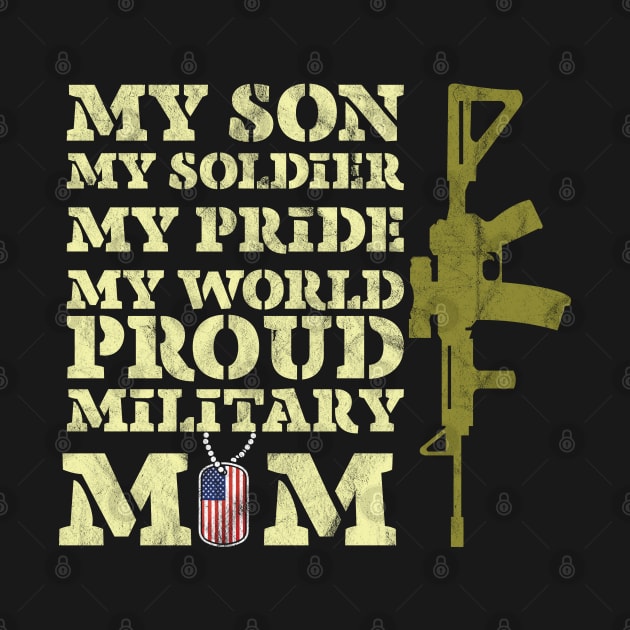 Proud Military Mom Gift by BadDesignCo