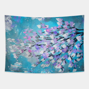 Turquoise and Violet 1 Tapestry