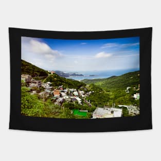 Unique landscape photography of Jiufen Old Street 九份老街 Tapestry