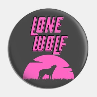 Lone Wolf Pink Pin