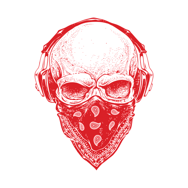 BANDANA AND SKULL by WUPHYSICAL