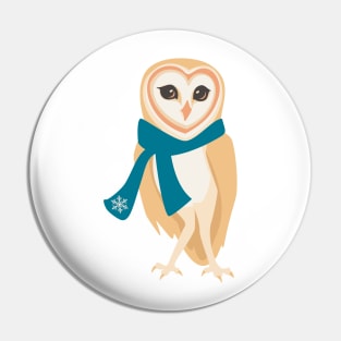 Winter Barn Owl Pin