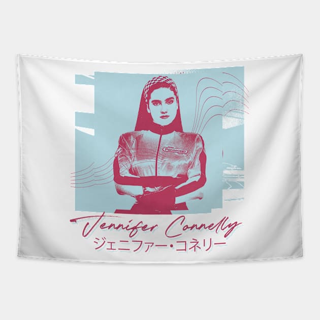 Jennifer Connelly  • • Retro Aesthetic Design Tapestry by unknown_pleasures