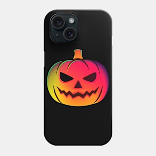 Jack O Lantern Gradient Retro Colorful Pumpkin Phone Case