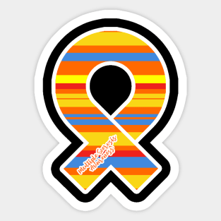 Orange Awareness Ribbon Sticker