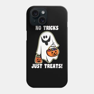 No Tricks Just Treats Funny Halloween Ghost Phone Case