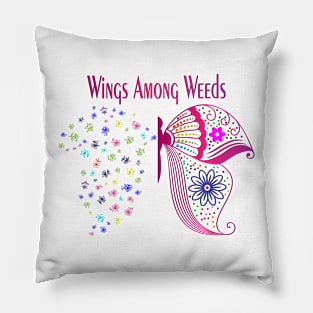 Wings Butterfly Flowers Gift For Best Mothers Lovers Pillow