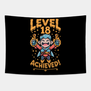 LEVEL 18 acheived Gaming Tapestry