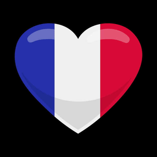 France Flag Heart by SunburstGeo