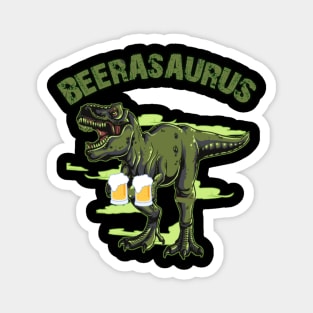 Beerasaurus dinosaur drinking beer Magnet