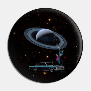 Way to Saturn collage art Pin